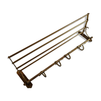 Brass wall coat rack