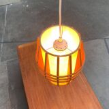 Mid-Century Wooden Cocoon Pendant Lamp