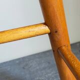 Vintage blond wooden stool