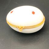 Decorative egg in Limoges porcelain Ladybug pattern