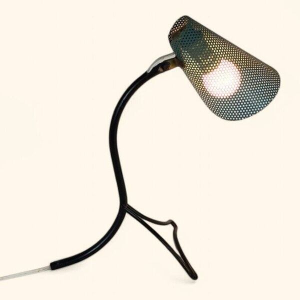 Lampe ''Cocotte'' en Rigitule Vert dans le style de Mathieu Matégot, 1950s.