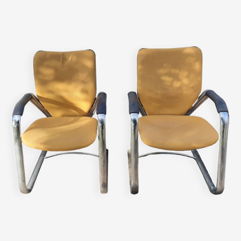 pair of vintage eurosit armchairs