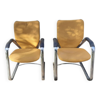 pair of vintage eurosit armchairs