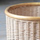 Cylindrical rattan pot cover, 70s