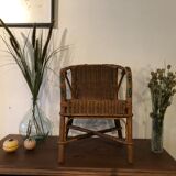 Bistro chair in vintage rattan