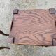 Pair of oak bedside tables with curtained niche doors