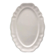 Oval ivory dish with gadroons, signed Sarreguemines France.