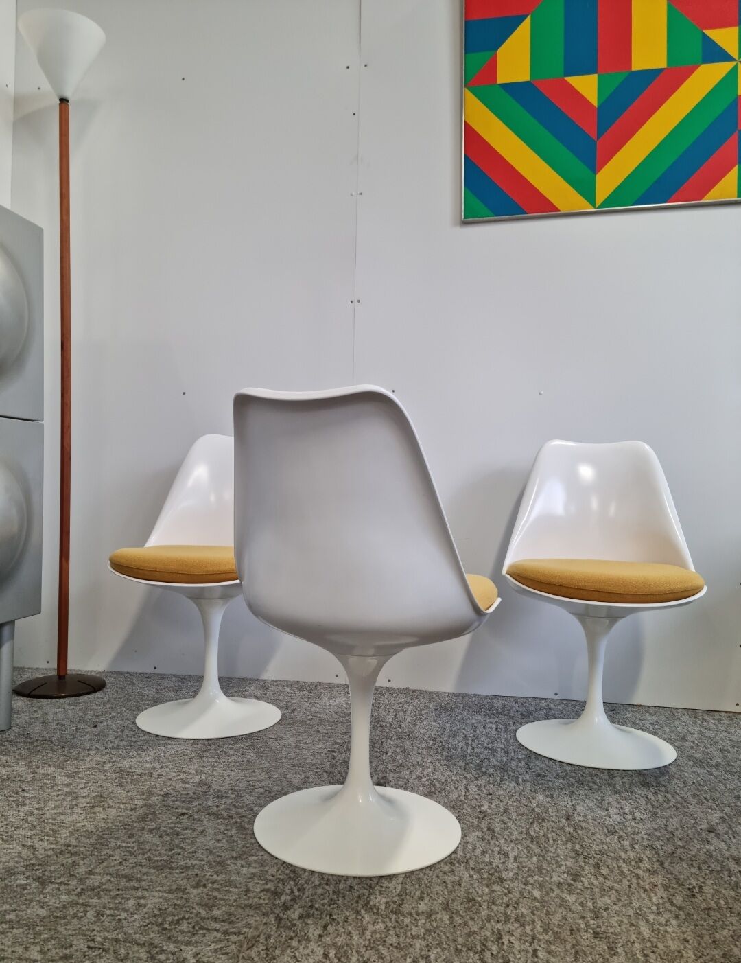 Lot de 3 chaises Tulip d'Eero Saarinen édition Knoll