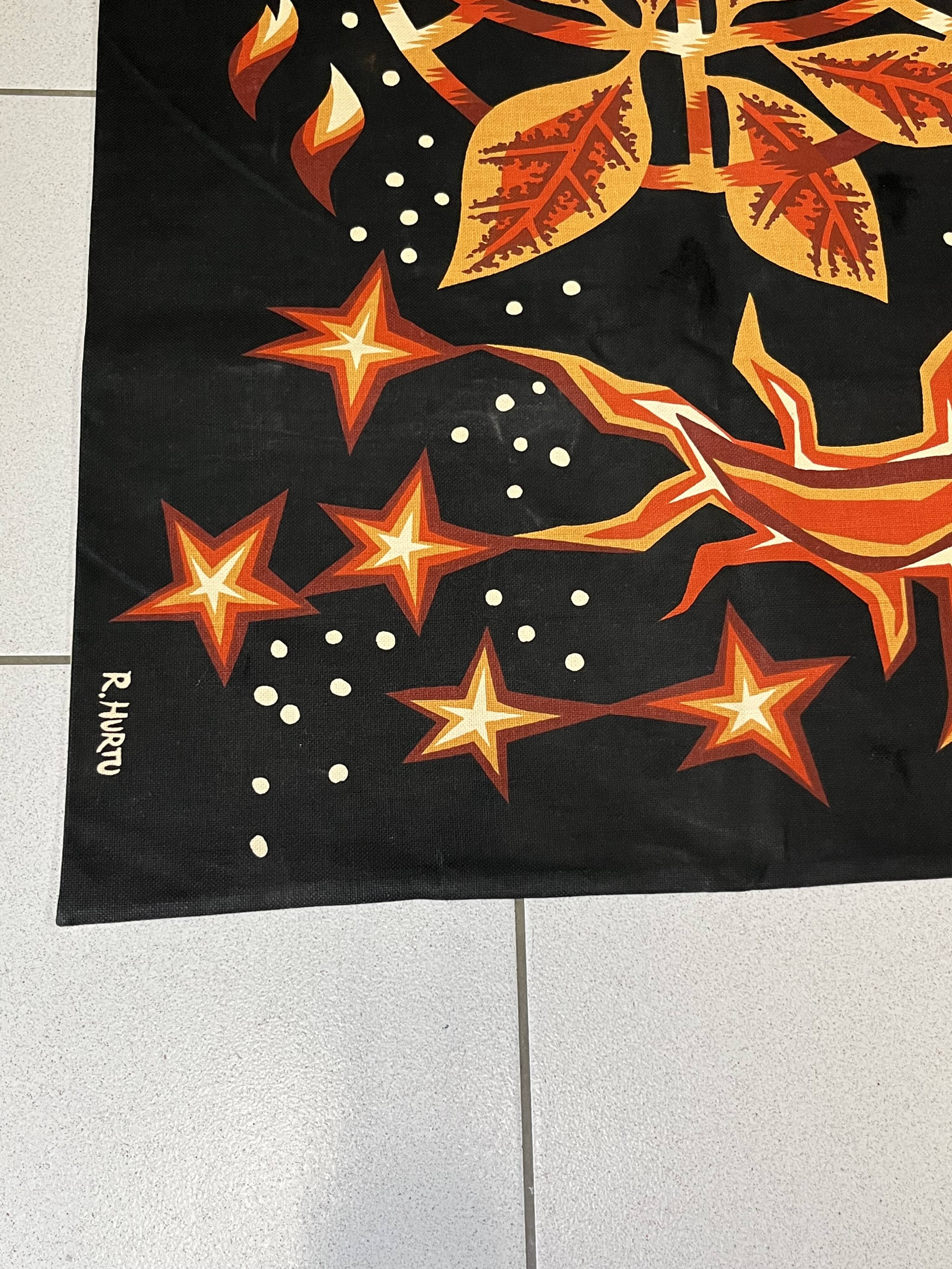 BRAUN ET CIE Tapestry - After Raymond HURTU - Entitled Astral Light