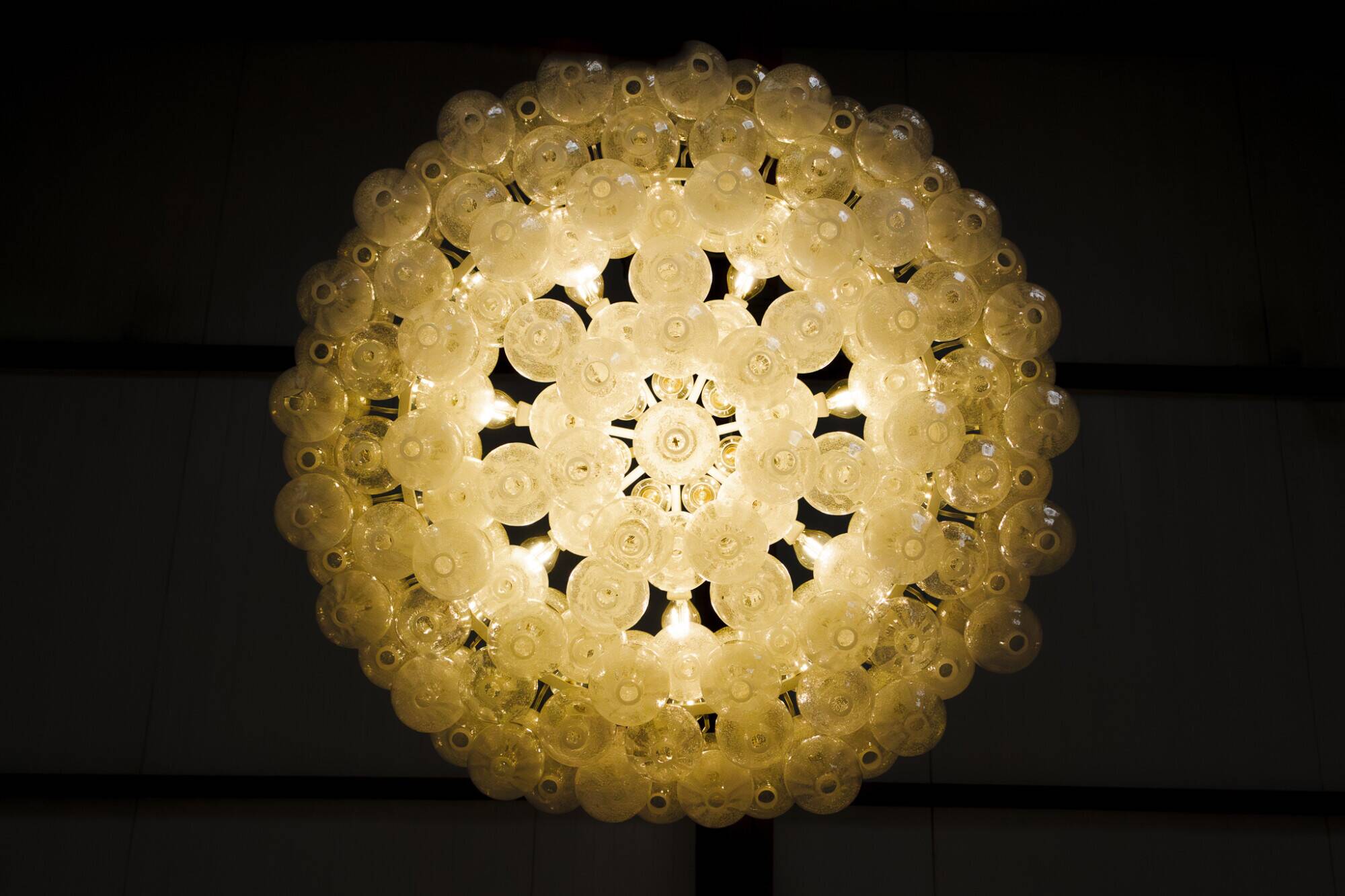 XL Tulipan Waterfall Glass Chandelier by Kalmar - Austria 1960s