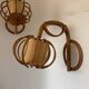 Louis Sognot bamboo wall sconces from the 1960s