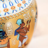 Kaiser "Theben" set of 2 porcelain vases, Egyptian motif.