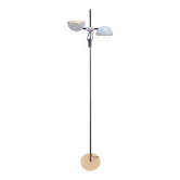 Lampe de sol blanche vintage de Valenti Milano, Italie, années 1970.