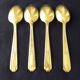 4 table spoons in silver metal from the brand frionnet françois art deco style