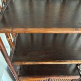 Rattan shelf / bookcase with cabinet