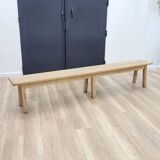 Two oak farm benches