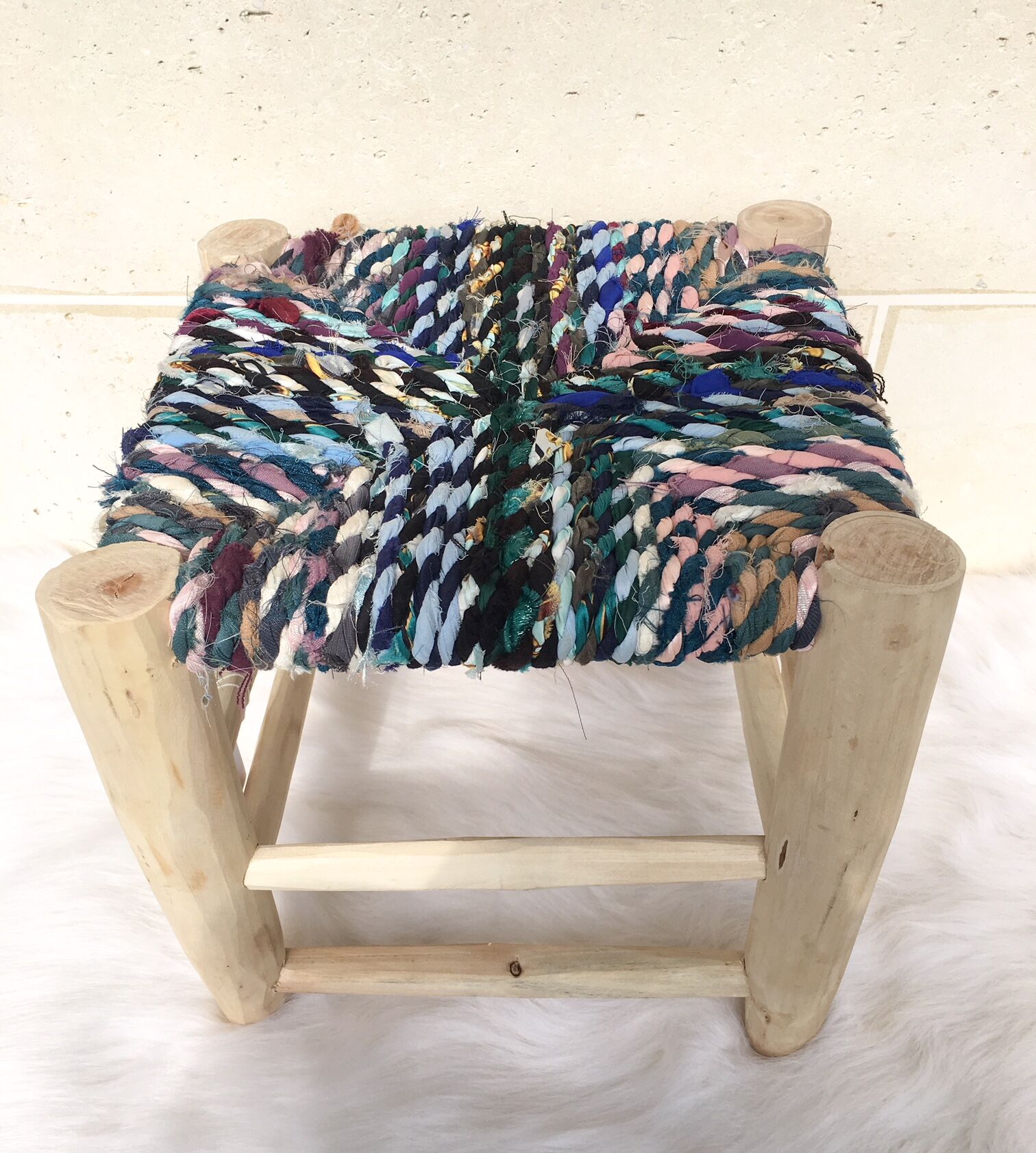 Recycled fabrics stool