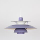 Rare indigo PH 5 pendant lamp by Poul Henningsen, Louis Poulsen, 1958