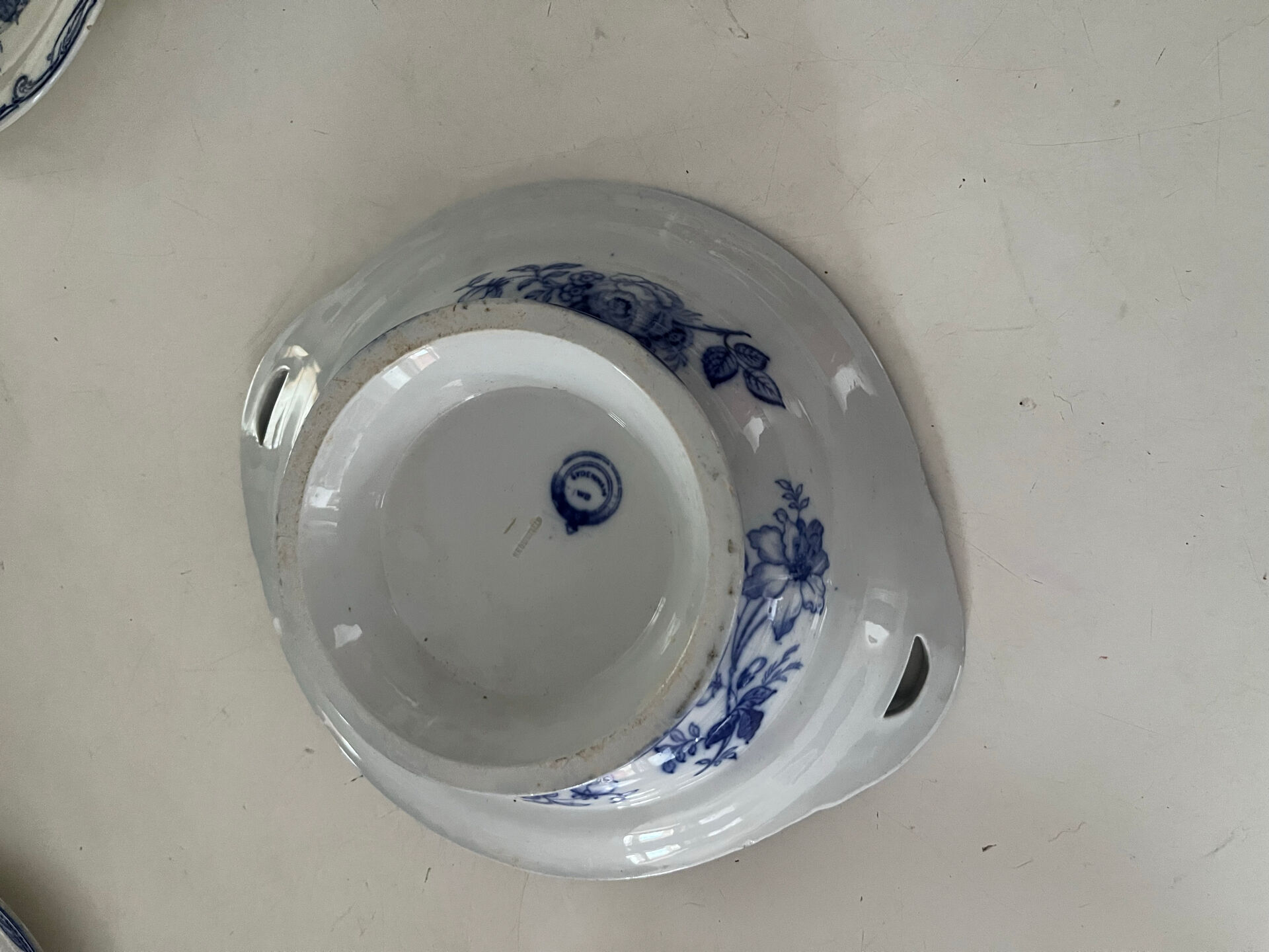 Set of plates and a handled dish Brownfield England