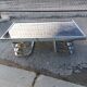 Vintage coffee table with chrome and gold base