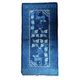 1900s Chinese PaoTao wool rug with deer, blue & ivory, 67 × 131 cm - 1C1306