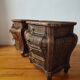 Pair of curved wicker bedside tables
