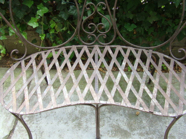 Old wrought iron bench