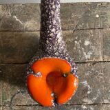 Pipe-shaped ashtray Vallauris fat lava