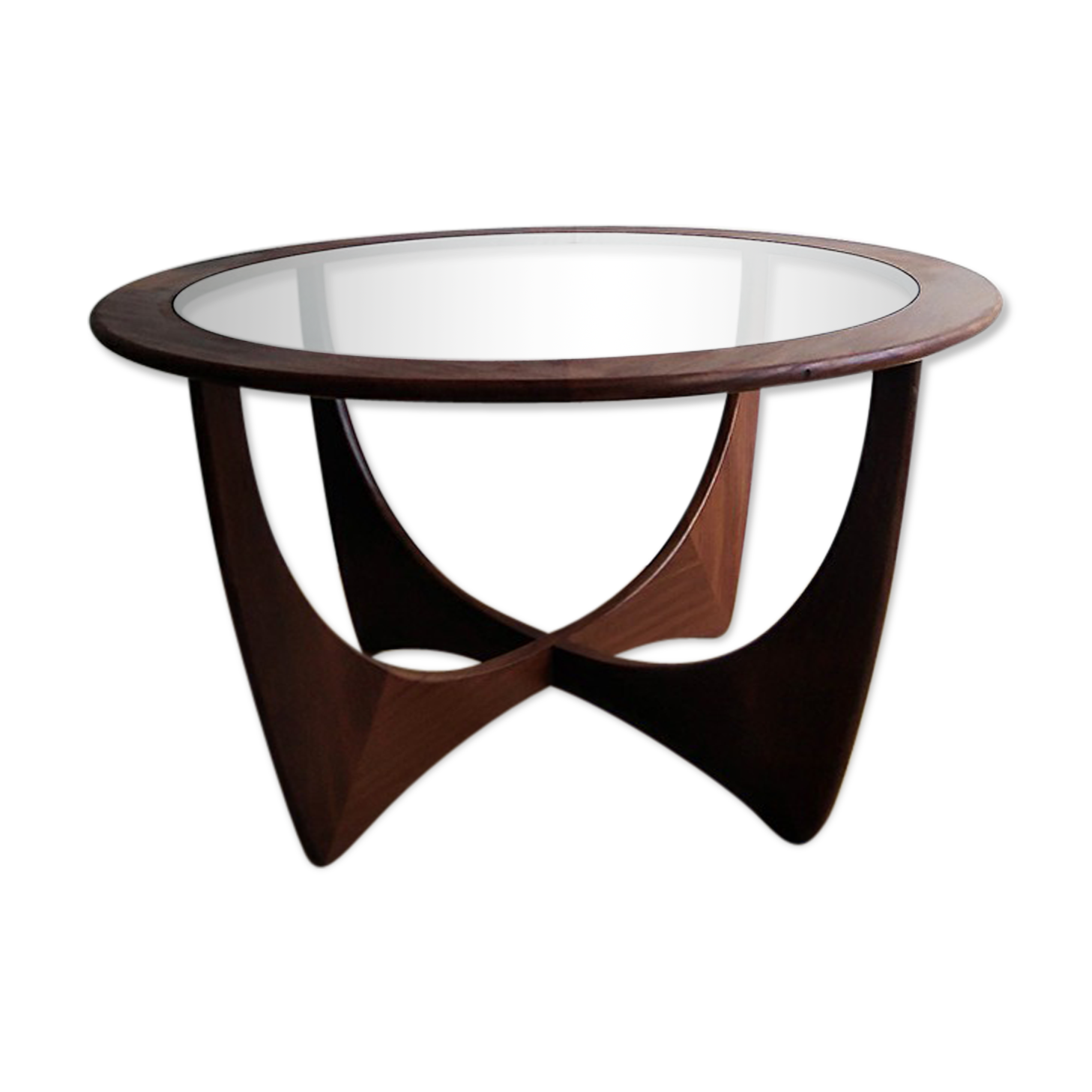Table basse ronde en teck modèle Astro par Victor Wilkins édition G Plan 1960