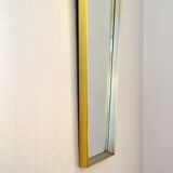 Golden and vintage silver mirror 1960s - 81x40cm