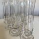 Set of 10 Scandinavian champagne flutes in half crystal sounding 1960