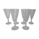 Ensemble de 6 coupes a champagne verre taillé transparent