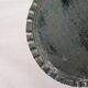 Extra-large enameled copper tray or catchall with ethnic tribal decoration.