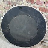 Mirror in patinated natural wood