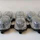 Window sconce - ceiling light in Bakelite and glass