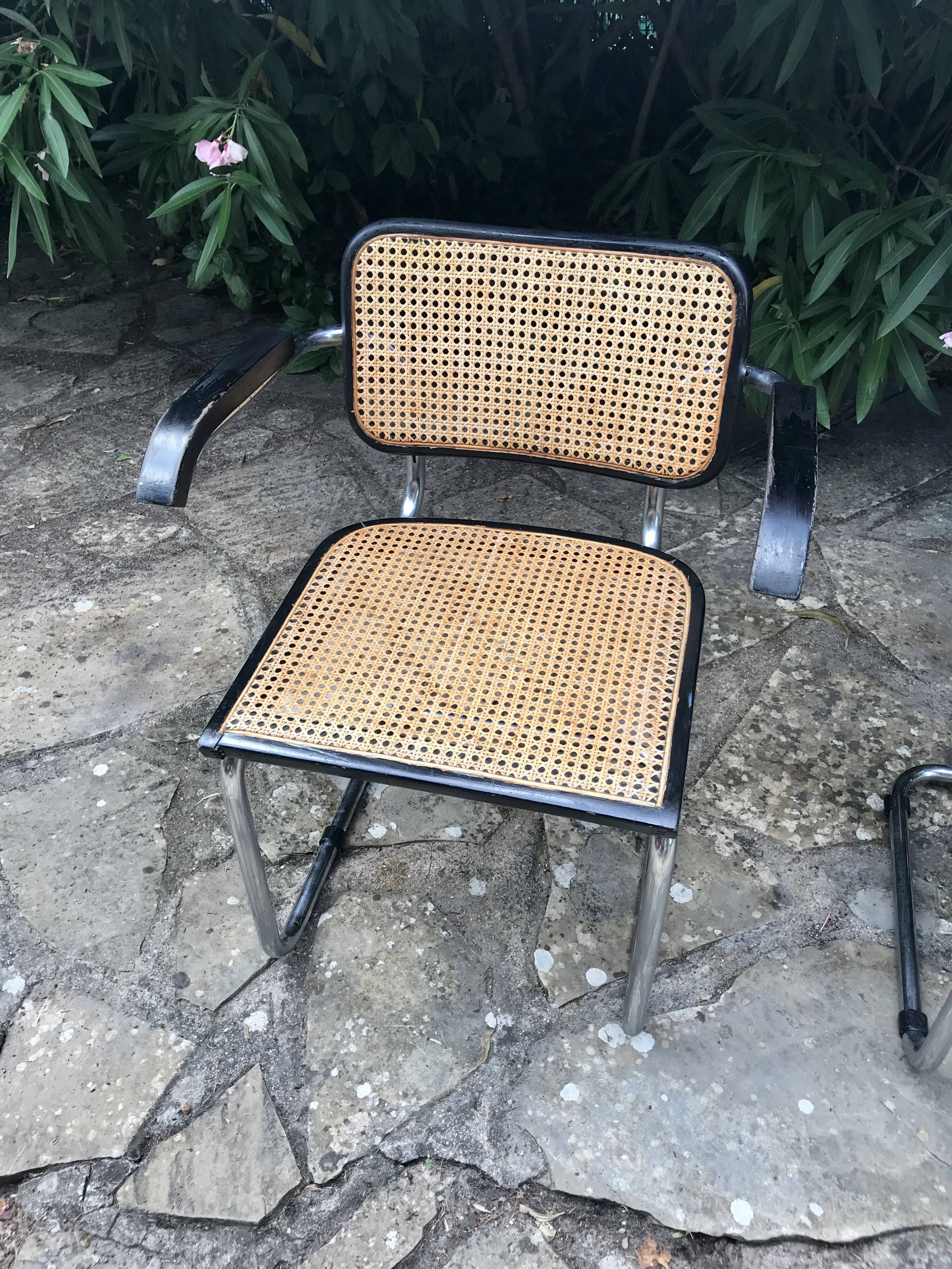 Pair of armchairs B64 Marcel Breuer