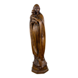 Virgin carved oak wood