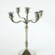 Vintage chrome metal candlestick - 32 x 28 cm