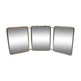 Vintage circa 1960 triptych mirror 18x24cm