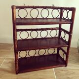 Rattan wall shelf