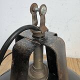 Industrial french black enamel pendant lamp from mazda, 1960s