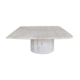 Table basse carrée Kalia travertin naturel 90x90