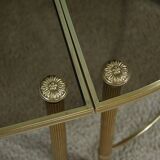 Tripartite Glass Coffee Table, Maison Baguès style – 1950