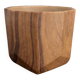 Ceramic flowerpot with wood decor