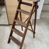 Vintage wooden step ladder 5 steps