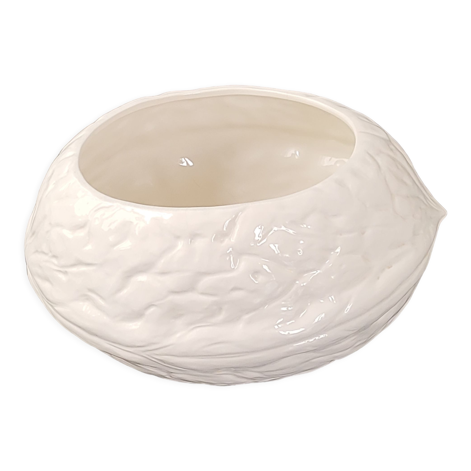 Vintage giant walnut pot cover 1960