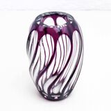 Bohemian crystal vase Johannes Oertel & co Haida