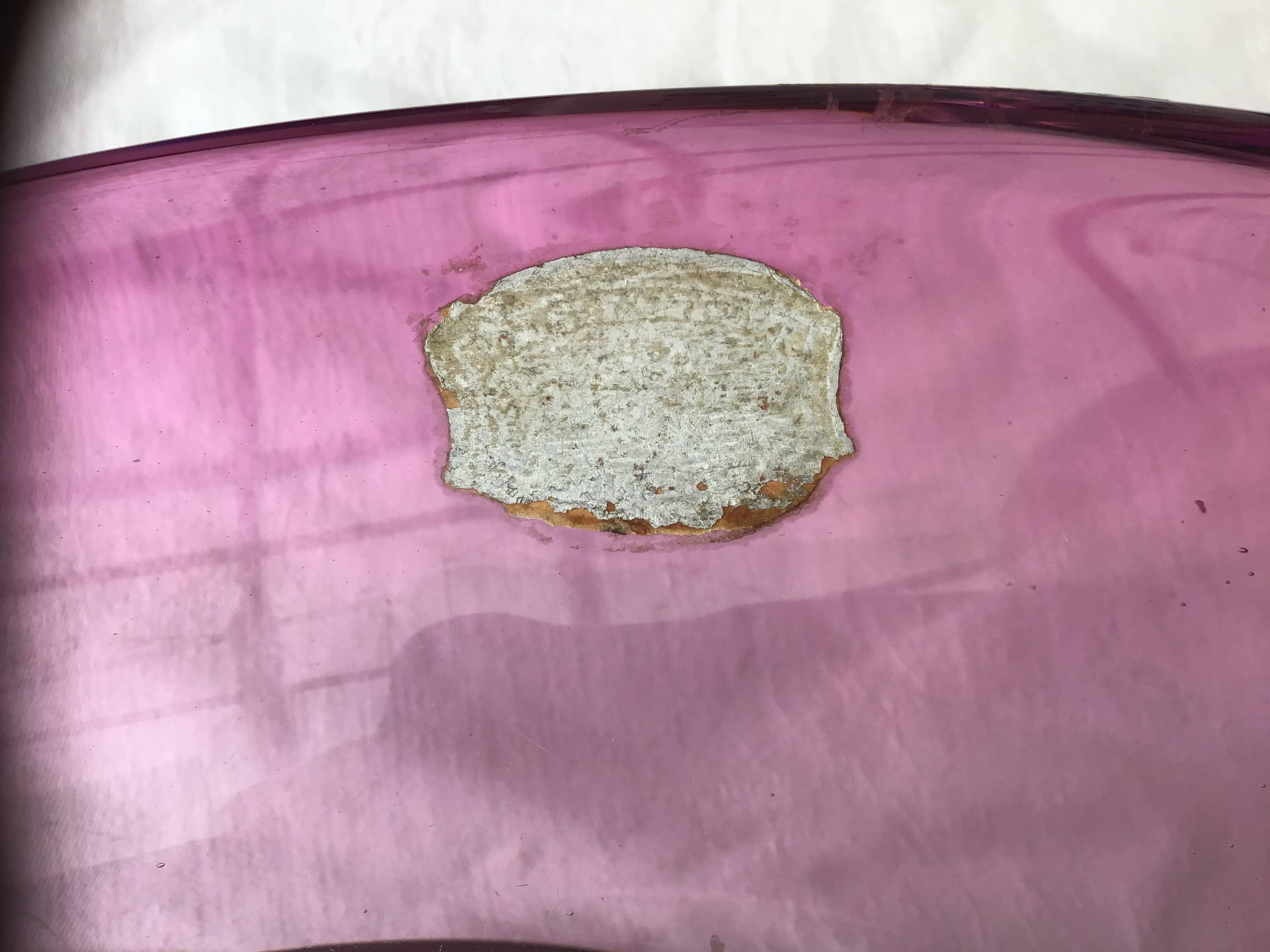 Val Saint-Lambert crystal centrepiece – Wave model circa 1950