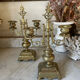 Pair of gilded bronze candlesticks in the Napoleon III style.