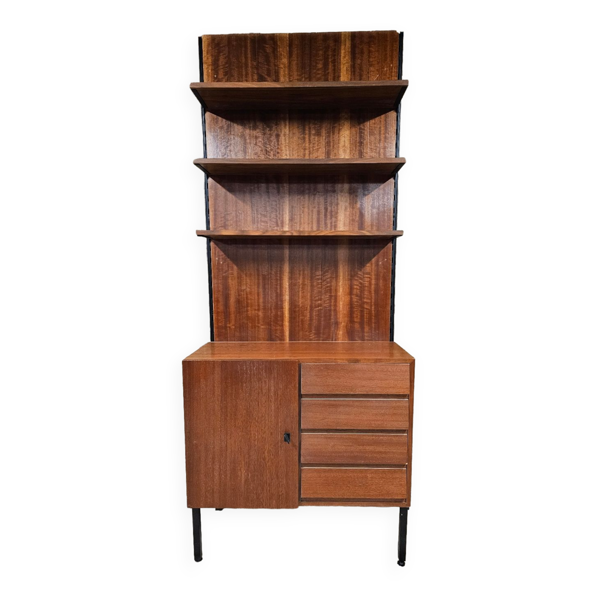 Bookcase cabinet modular shelves vintage 1970